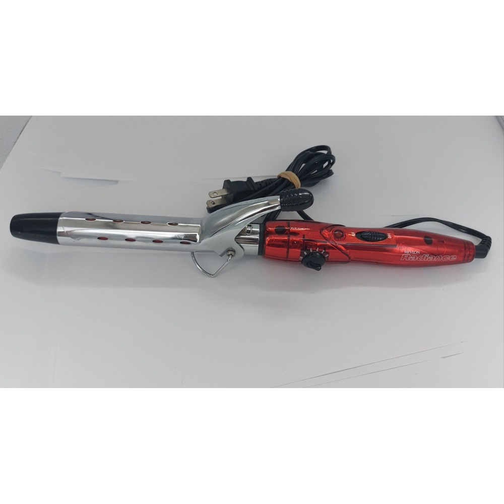 Revlon Radiance Curling Iron 3/4" Lit Barrel Adjustable Heat Tight Curl Tested